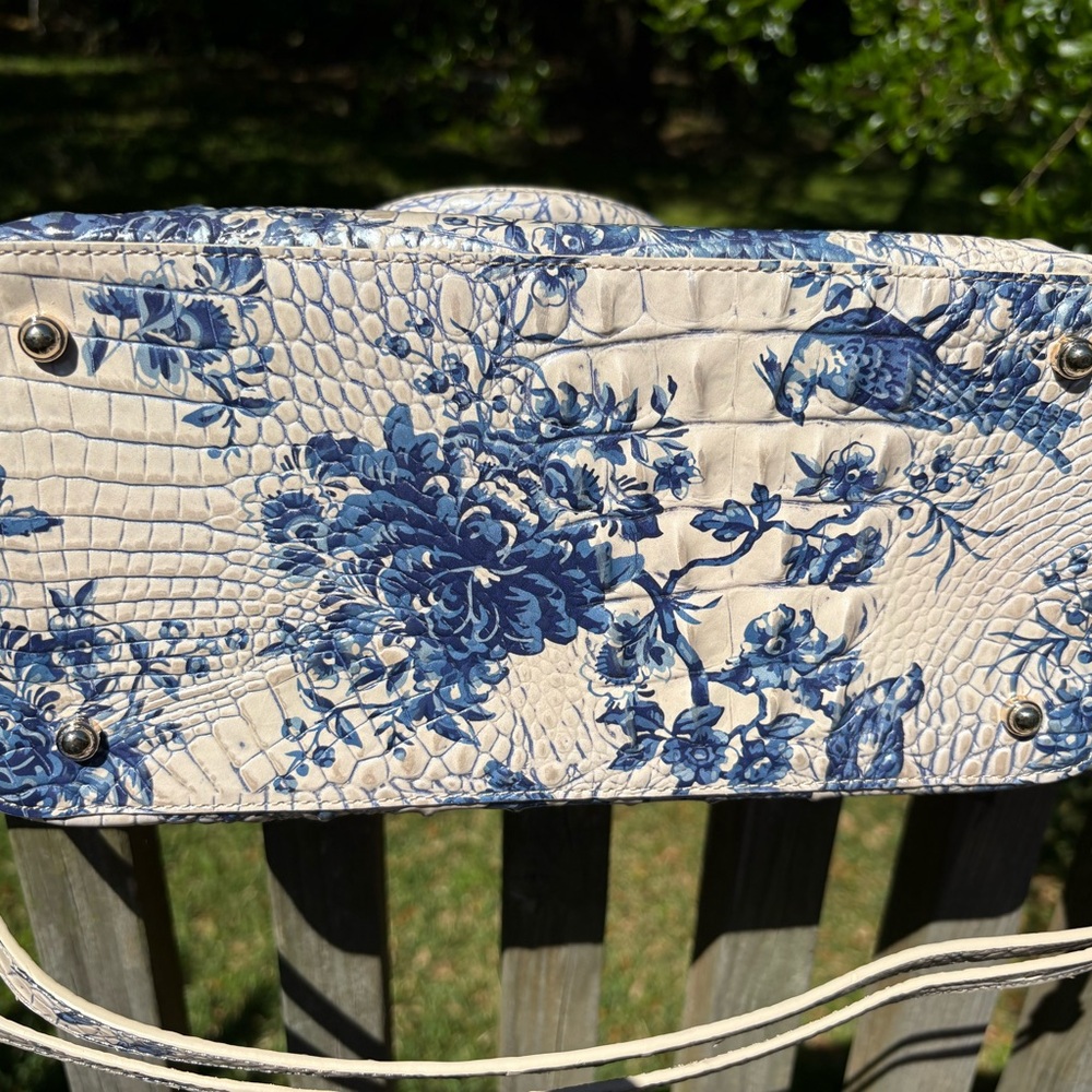 Brahmin songbird 
Floral Croc-Embossed Satchel - Picture 3 of 8